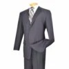 (38R) Regular Fit Suit 2 Button 2 Piece In Gray
