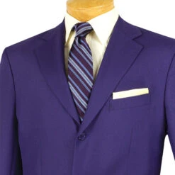 Mont Blanc Collection - Regular Fit Suit 3 Button 2 Piece In Purple -Outlet Suit Refined Store 01 VIN 3PP PURPLE 3