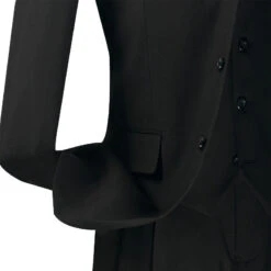 (36S) Avalon Collection - Regular Fit Men's Suit 3 Button 3 Piece Black -Outlet Suit Refined Store 01 VIN 3TR 3 BLACK 15 4
