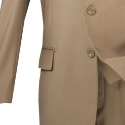 Avalon Collection - Regular Fit Men's Suit 3 Button 3 Piece Khaki -Outlet Suit Refined Store 01 VIN 3TR 3 KHAKI 15 4