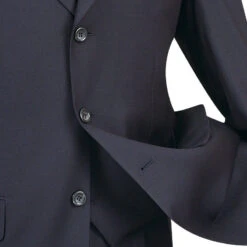 Avalon Collection - Regular Fit Men's Suit 3 Button 3 Piece Navy -Outlet Suit Refined Store 01 VIN 3TR 3 NAVY 15 4
