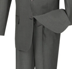 Santorini Collection - Regular Fit Gray Tuxedo 4 Piece With Vest Bow Tie -Outlet Suit Refined Store 01 VIN 4TV GRAY 16 4