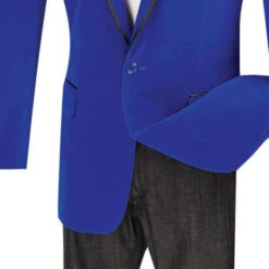 Velvet Regular Fit Men's Blazer In Royal Blue -Outlet Suit Refined Store 01 VIN B 16 ROYALBLUE 4