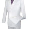 Atlantis Collection - White Regular Fit Double Breasted 2 Piece Suit