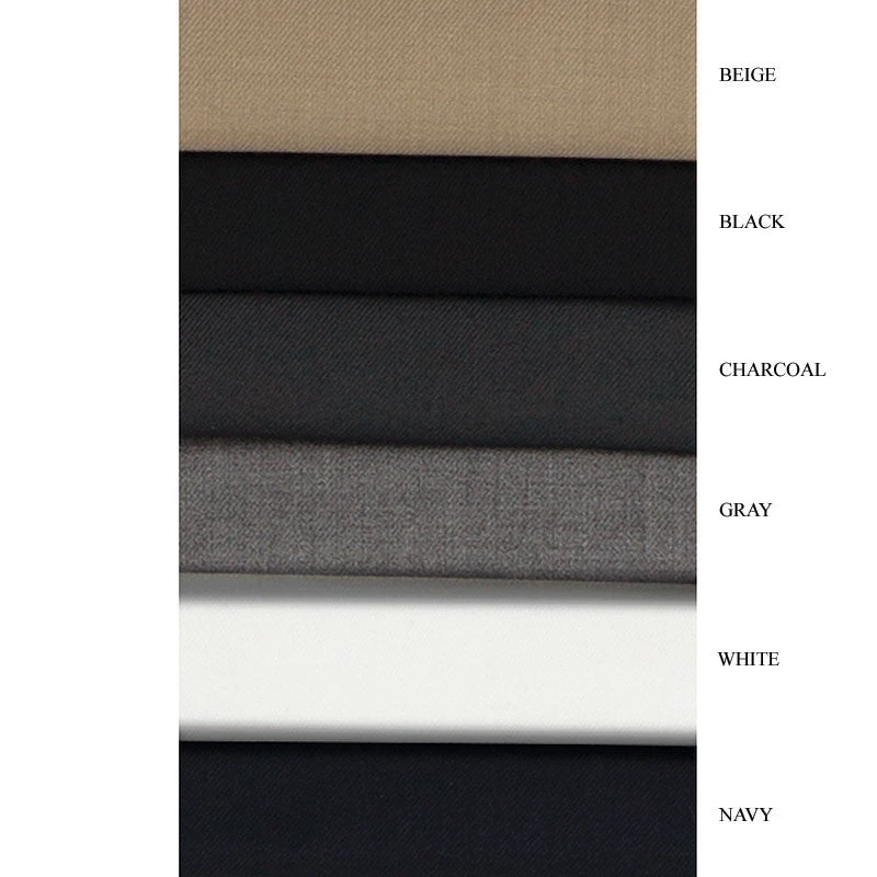 White Slim Fit Dress Pants Flat Front Pre-hemmed 2 White Slim Fit Dress Pants Flat Front Pre-hemmed - Image 2