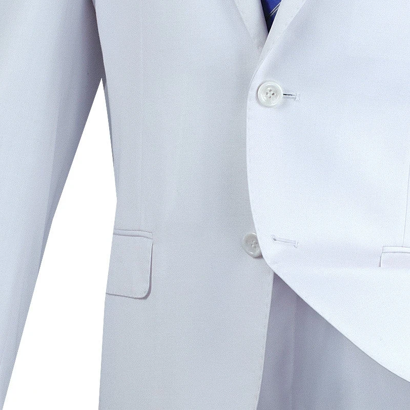Slim Fit Men's Suit 2 Piece 2 Button In White 3 Slim Fit Men's Suit 2 Piece 2 Button In White - Image 3