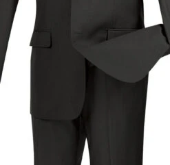 Slim Fit Men's Suit 3 Piece 2 Button In Black -Outlet Suit Refined Store 01 VIN SV2900 BLACK 15 4