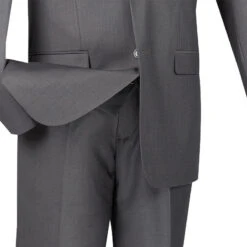 Slim Fit Men's Suit 3 Piece 2 Button In Heather Gray -Outlet Suit Refined Store 01 VIN SV2900 HEATHERGRAY 15 4