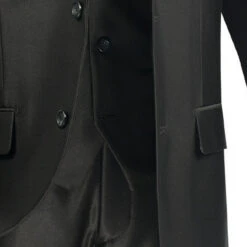 Slim Fit Men's Suit With Vest 3 Piece 2 Buttons In Black -Outlet Suit Refined Store 01 VIN SV2R 2 BLACK 4