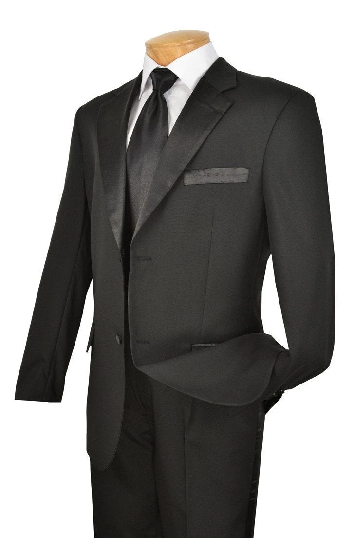 Royale Collection - Regular Fit 2 Piece Tuxedo In Black 1 Royale Collection - Regular Fit 2 Piece Tuxedo In Black
