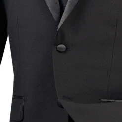 Excalibur Collection - Slim Fit Tuxedo 2 Piece 2 Buttons Design In Black -Outlet Suit Refined Store 01 VIN T SC900 BLACK 4