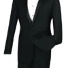 Kingsman Collection - Shawl Collar Slim Fit Tuxedo 2 Piece 1 Button Black