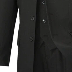 Mont Blanc Collection - Regular Fit Suit 3 Button 3 Piece In Black 7 Mont Blanc Collection - Regular Fit Suit 3 Button 3 Piece In Black -Outlet Suit Refined Store 01 VIN V 3PP BLACK 4