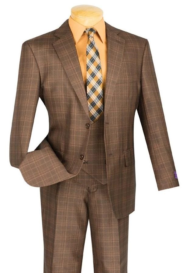 Renaissance Collection - Regular Fit 3 Piece Suit Chestnut 1 Renaissance Collection - Regular Fit 3 Piece Suit Chestnut