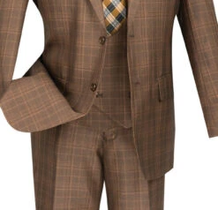 Renaissance Collection - Regular Fit 3 Piece Suit Chestnut 7 Renaissance Collection - Regular Fit 3 Piece Suit Chestnut -Outlet Suit Refined Store 01 VIN V2RW 7 CHESTNUT 16 4