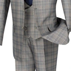 Renaissance Collection - Regular Fit 3 Piece Suit Gray 7 Renaissance Collection - Regular Fit 3 Piece Suit Gray -Outlet Suit Refined Store 01 VIN V2RW 7 GRAY 16 4