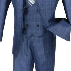 Renaissance Collection - Regular Fit 3 Piece Suit Oxford Blue -Outlet Suit Refined Store 01 VIN V2RW 7 OXFORDBLUE 16 4
