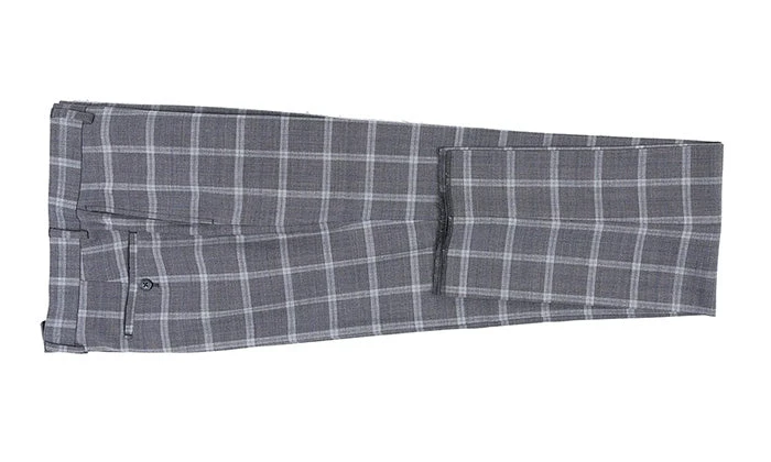 English Laundry 2-Piece Gray Plaid Wool Blend Slim Fit Suit 11 English Laundry 2-Piece Gray Plaid Wool Blend Slim Fit Suit - Image 11