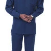 Men's 2 Piece Long Sleeve Walking Suit In Navy
