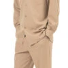 Men's 2 Piece Long Sleeve Walking Suit In Tan