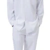 Men's 2 Piece Long Sleeve Walking Suit In White