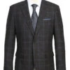 Regular Fit Wool & Linen Brown Plaid Blazer