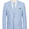 Classic Regular Fit Blazer Summer Light Blue Linen/Cotton Sport Coat
