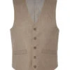 Vanderbilt Collection- Classic Dress Vest 5 Buttons Regular Fit In Taupe