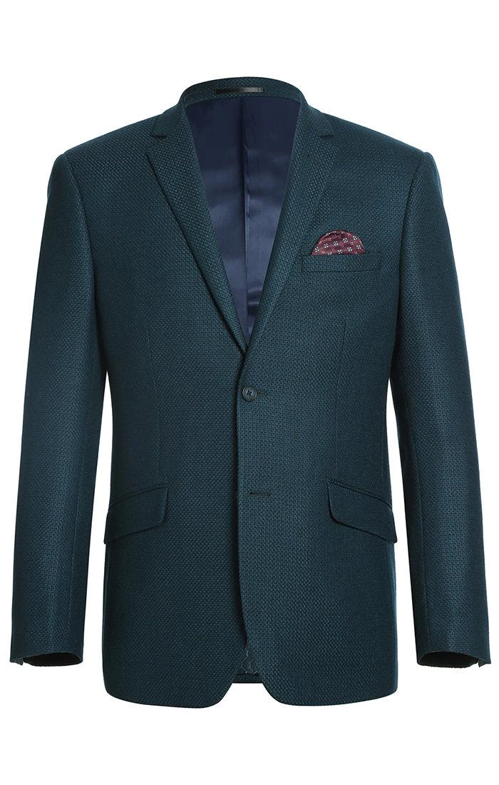 (40R, 40S) Men's Slim Fit Blazer Wool Blend Sports Jacket In Emerald Green 1 (40R, 40S) Men's Slim Fit Blazer Wool Blend Sports Jacket In Emerald Green