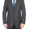 San Gemini Collection - 3 Piece Suit 2 Buttons Gray Glen Plaid Regular Fit