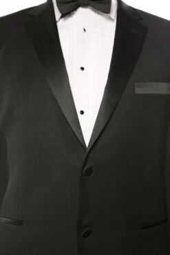 Classic Tuxedo 2 Piece Regular Fit In Black 7 Classic Tuxedo 2 Piece Regular Fit In Black -Outlet Suit Refined Store 201 1 tux detail10