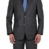 (40S) Slim Fit 2 Piece Suit 2 Buttons In Charcoal Gray