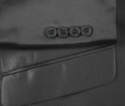 Black Regular Fit Sharkskin Italian Styled 2 Piece Suit -Outlet Suit Refined Store 207 1 5