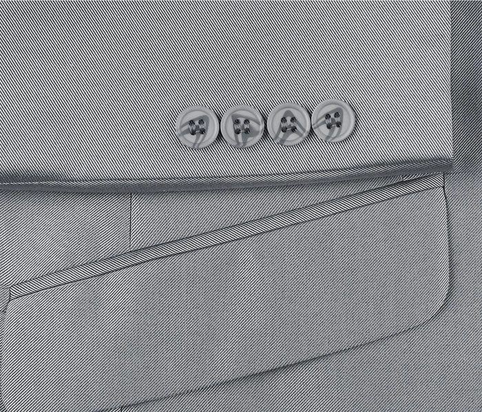 Gray Regular Fit Sharkskin Italian Styled 2 Piece Suit 5 Gray Regular Fit Sharkskin Italian Styled 2 Piece Suit - Image 5