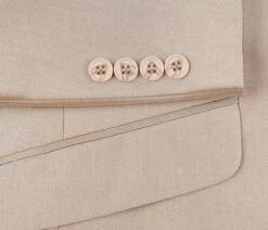 Beige Regular Fit Sharkskin Italian Styled 2 Piece Suit -Outlet Suit Refined Store 207 3 5