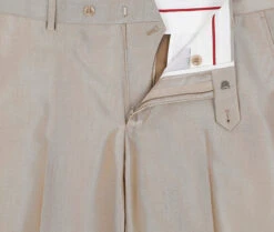 Beige Regular Fit Sharkskin Italian Styled 2 Piece Suit -Outlet Suit Refined Store 207 3 6