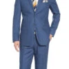 Regular Fit 2 Piece Notch Lapel 2 Button Suit In Blue