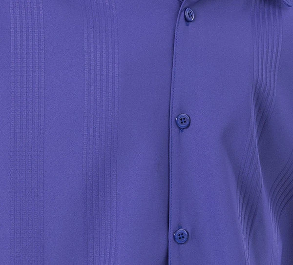 Purple Tone On Tone Vertical Stripes Walking Suit 2 Piece Short Sleeve Set 2 Purple Tone On Tone Vertical Stripes Walking Suit 2 Piece Short Sleeve Set - Image 2