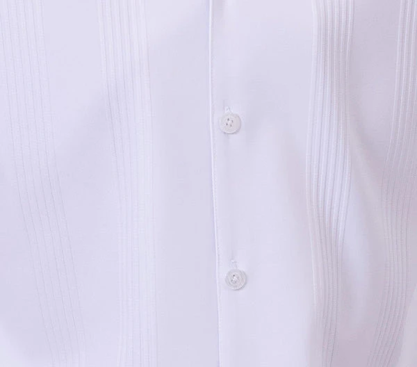 White Tone On Tone Vertical Stripes Walking Suit 2 Piece Short Sleeve Set 2 White Tone On Tone Vertical Stripes Walking Suit 2 Piece Short Sleeve Set - Image 2