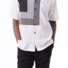 Black Geometric Design Walking Suit 2 Piece Short Sleeve Set