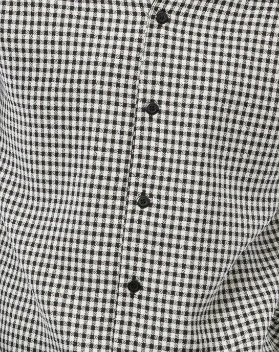 Black Mini-Checkered 2 Piece Long Sleeve Walking Suit Set 2 Black Mini-Checkered 2 Piece Long Sleeve Walking Suit Set - Image 2