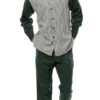 Hunter Green Mini-Checkered 2 Piece Long Sleeve Walking Suit Set