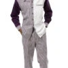 Plum Checkered 2 Piece Long Sleeve Walking Suit Set