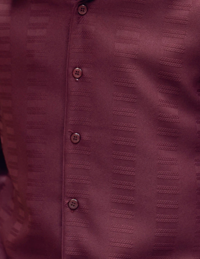 Wine Tone-on-Tone 2 Piece Long Sleeve Walking Suit Set 2 Wine Tone-on-Tone 2 Piece Long Sleeve Walking Suit Set - Image 2