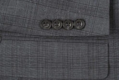 San Gemini Collection - 3 Piece Suit 2 Buttons Gray Glen Plaid Regular Fit -Outlet Suit Refined Store 278 1 1