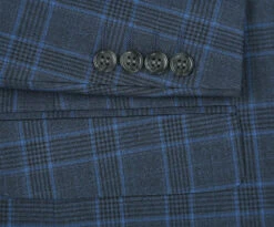 Regular Fit 2 Piece Dress Suit Windowpane In Blue 10 Regular Fit 2 Piece Dress Suit Windowpane In Blue -Outlet Suit Refined Store 293 6 5
