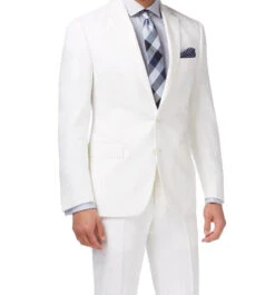 Regular Fit Suit 2 Button 2 Piece In White