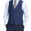 Vanderbilt Collection- Classic Dress Vest 5 Buttons Regular Fit In Blue