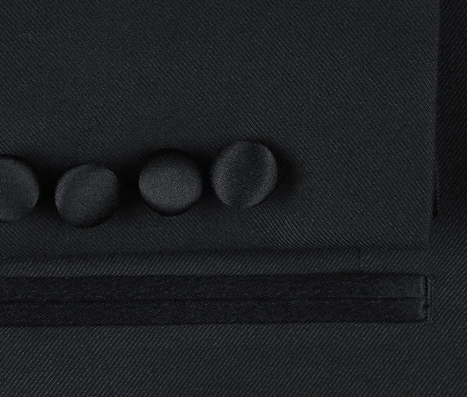 Classic Regular Fit 2 Piece Black Dress Tuxedo Peak Lapel 3 Classic Regular Fit 2 Piece Black Dress Tuxedo Peak Lapel - Image 3