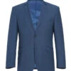 (36R, 38R) Wool Single Breasted Dress Suit Slim Fit 2 Piece 2 Button In Blue